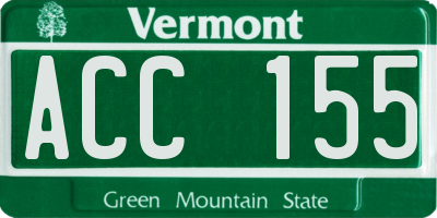VT license plate ACC155