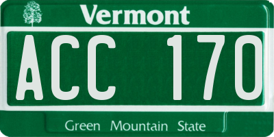 VT license plate ACC170