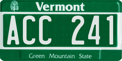 VT license plate ACC241