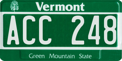 VT license plate ACC248