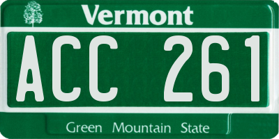 VT license plate ACC261