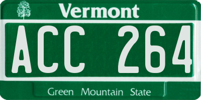 VT license plate ACC264