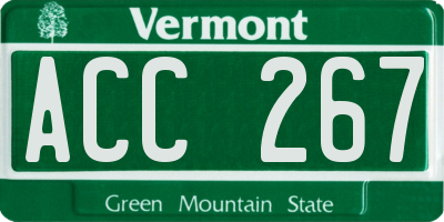 VT license plate ACC267