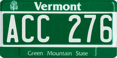 VT license plate ACC276