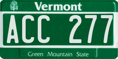 VT license plate ACC277