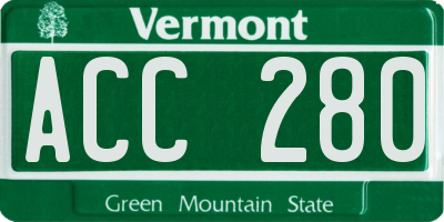 VT license plate ACC280