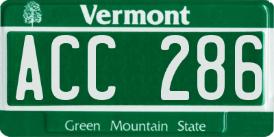 VT license plate ACC286