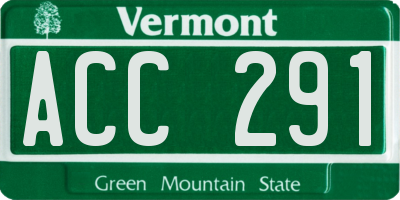 VT license plate ACC291