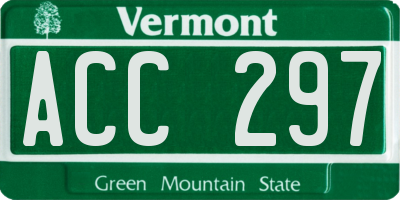 VT license plate ACC297