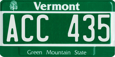 VT license plate ACC435