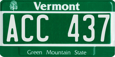 VT license plate ACC437