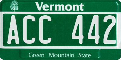 VT license plate ACC442