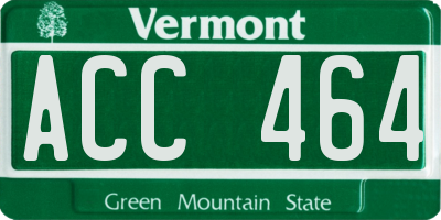 VT license plate ACC464