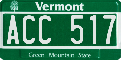 VT license plate ACC517