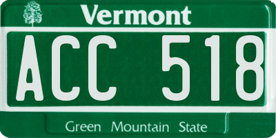 VT license plate ACC518