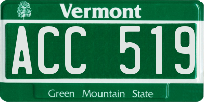 VT license plate ACC519