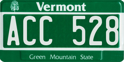 VT license plate ACC528