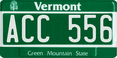 VT license plate ACC556