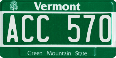 VT license plate ACC570