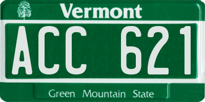 VT license plate ACC621