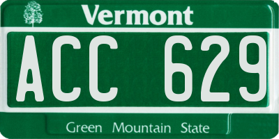 VT license plate ACC629