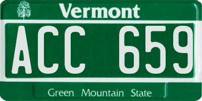 VT license plate ACC659