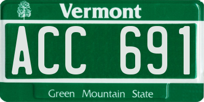 VT license plate ACC691