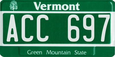 VT license plate ACC697