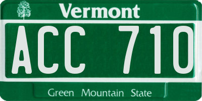 VT license plate ACC710