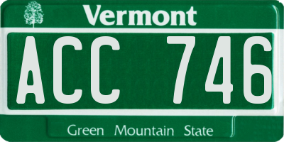 VT license plate ACC746