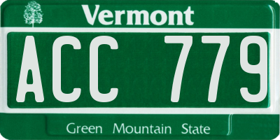 VT license plate ACC779