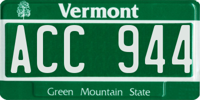 VT license plate ACC944