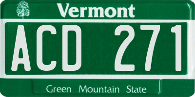 VT license plate ACD271