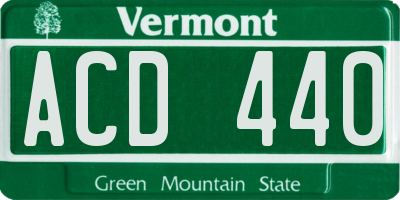 VT license plate ACD440