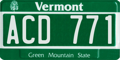 VT license plate ACD771