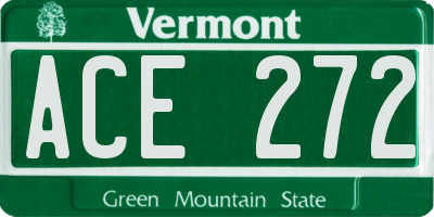 VT license plate ACE272