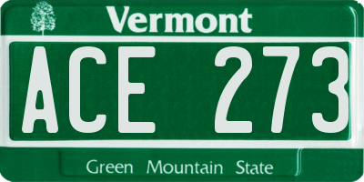 VT license plate ACE273