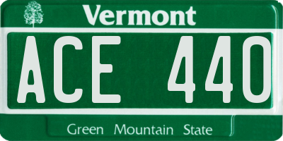 VT license plate ACE440