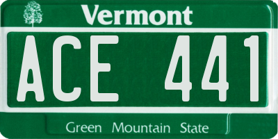 VT license plate ACE441