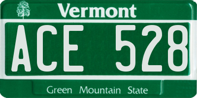 VT license plate ACE528