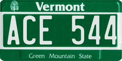 VT license plate ACE544