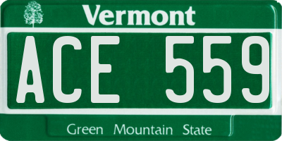 VT license plate ACE559