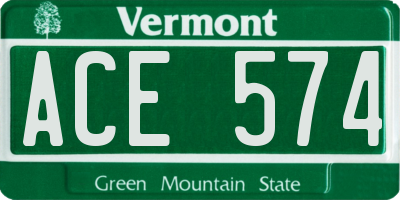 VT license plate ACE574