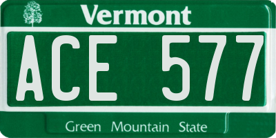 VT license plate ACE577