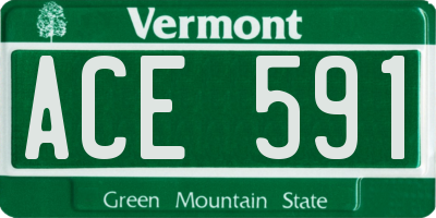 VT license plate ACE591