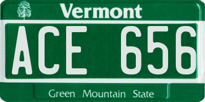 VT license plate ACE656