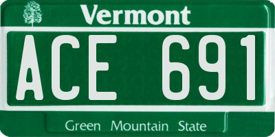 VT license plate ACE691