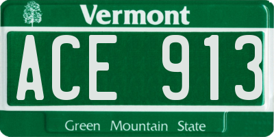 VT license plate ACE913