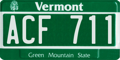 VT license plate ACF711