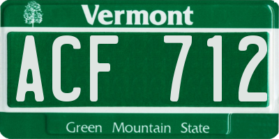 VT license plate ACF712
